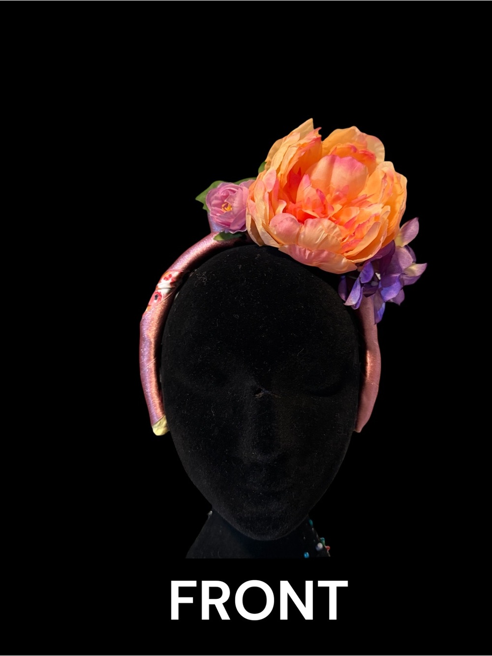 Floral Peach and Purple Headband
